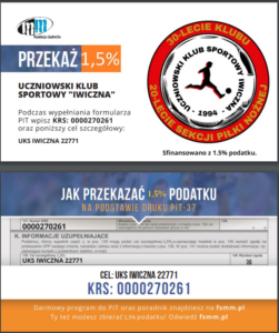 Read more about the article Wesprzyj klub i przekaż 1,5% podatku